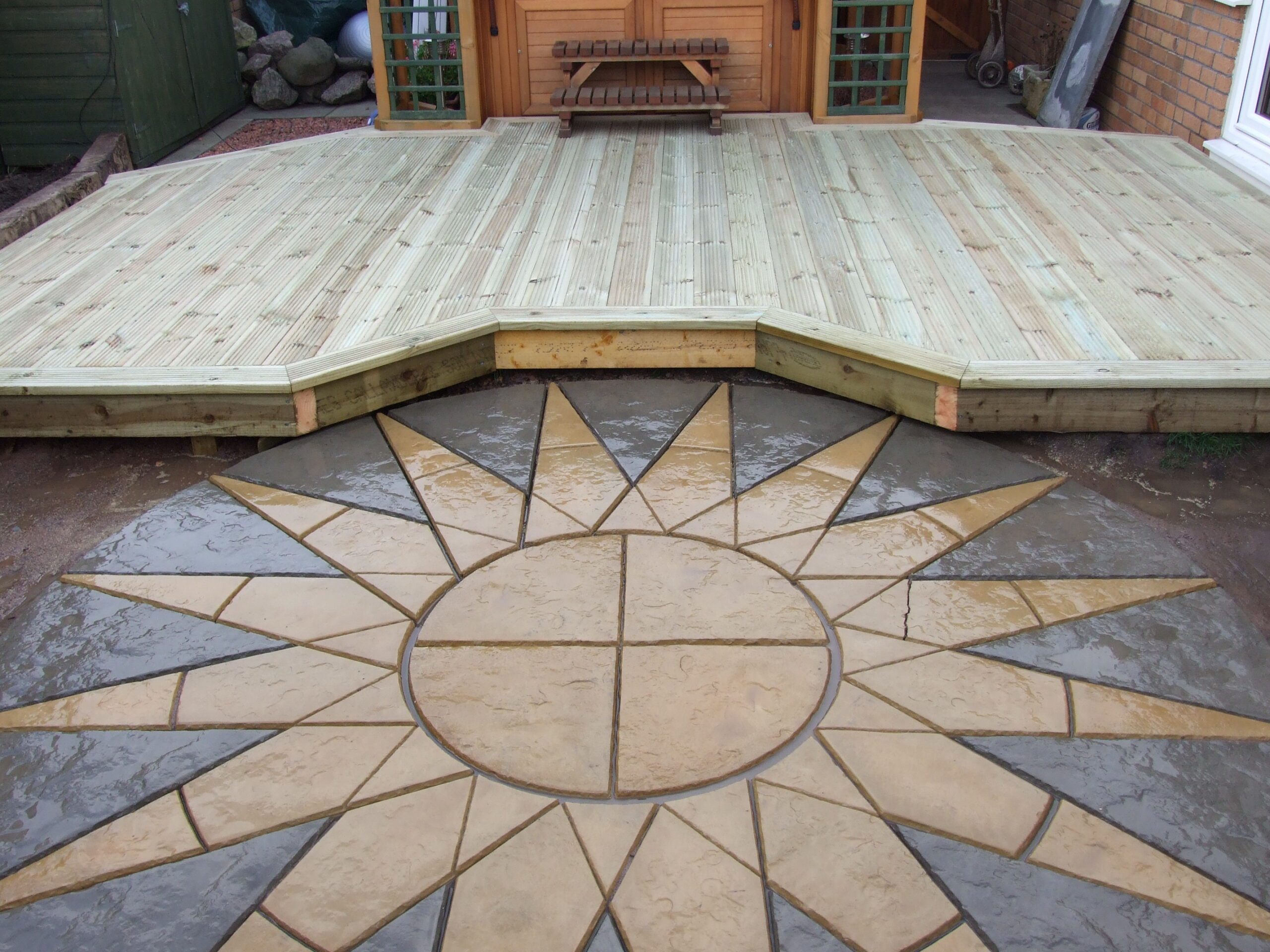 Sun Circle with a Decking Platform Raised Decking Platform