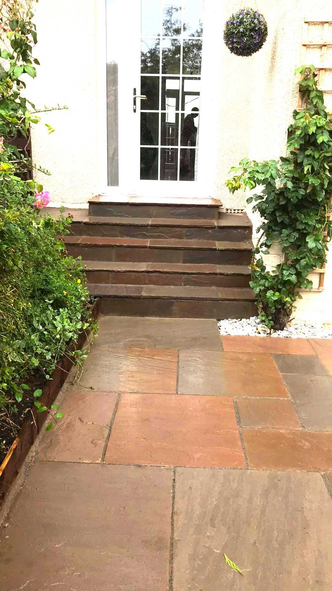 Indian Sandstone Random Patern wit Steps Indian Sandstone Random Patern wit Steps